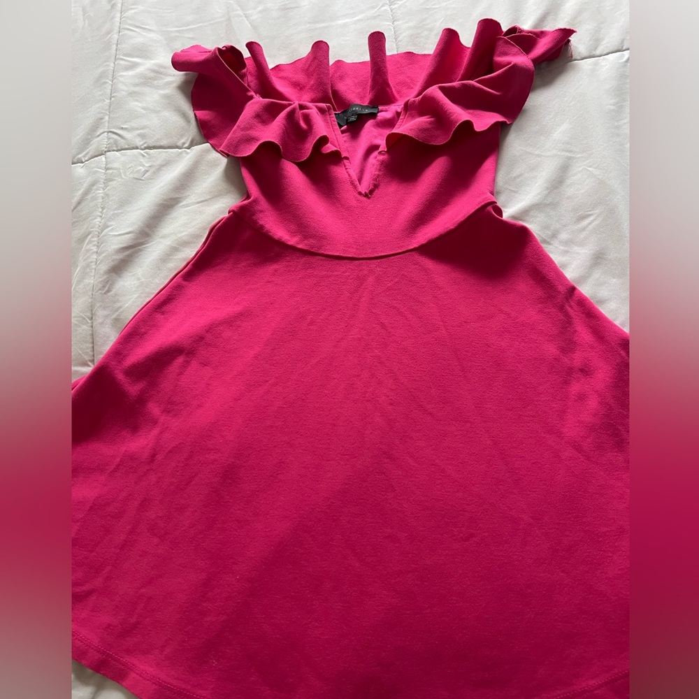 Pink mini dress, very sexy